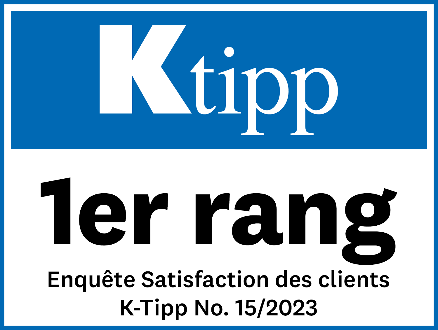 K-Tipp: 1er place pour Sympany Satisfaction des clients