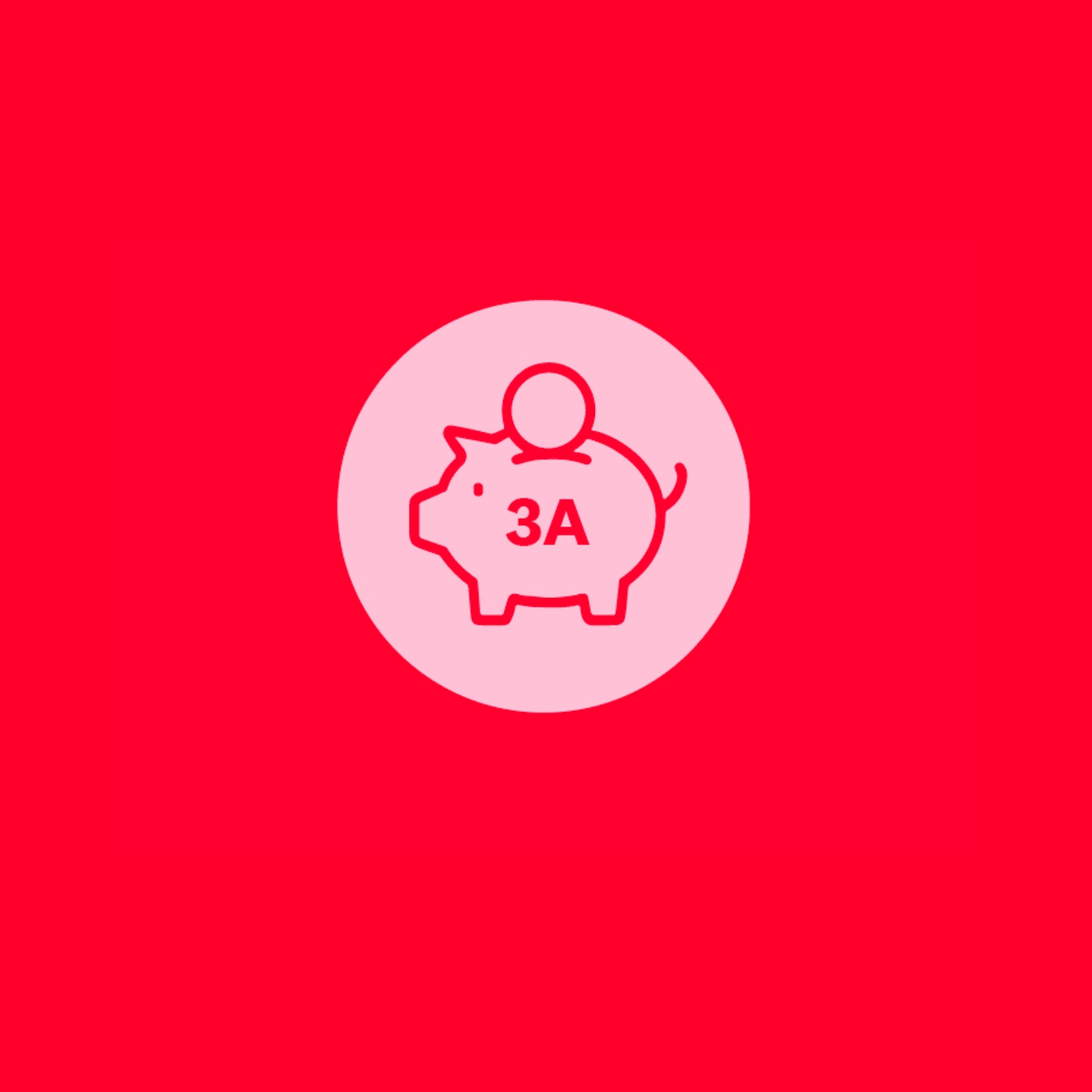 Sparschwein mit Aufschrift "3a"