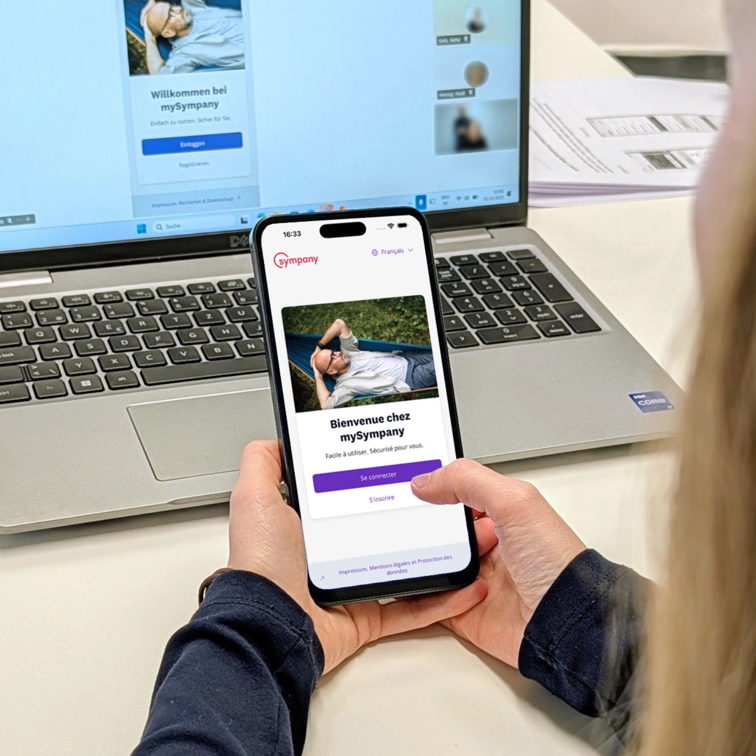 Le conseil clientèle teste des prototypes de la nouvelle application mySympany