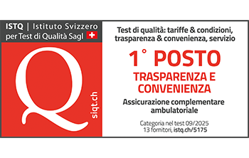 Sigillo di ISTQ, 1° posto nella categoria trasparenza e comfort tra le assicurazioni complementari ambulatoriali