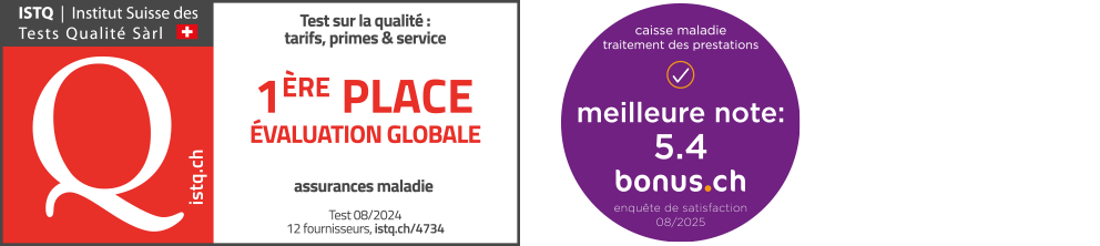 Meilleures notes pour Sympany par bonus.ch et SIQT