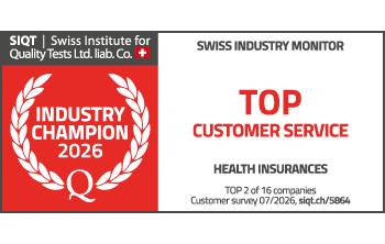SIQT seal of approval, top customer service in the health insurance sector
