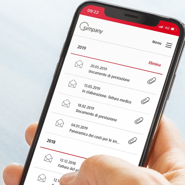 mySympany è stata dotata di nuove funzioni; foto del 2019