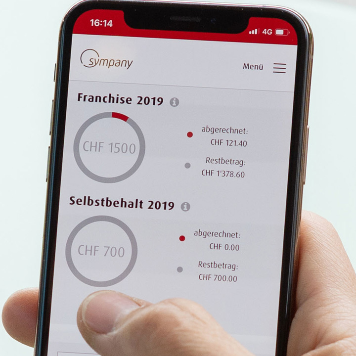 mySympany wurde mit neuen Funktionen ausgestattet; Bild aus 2019