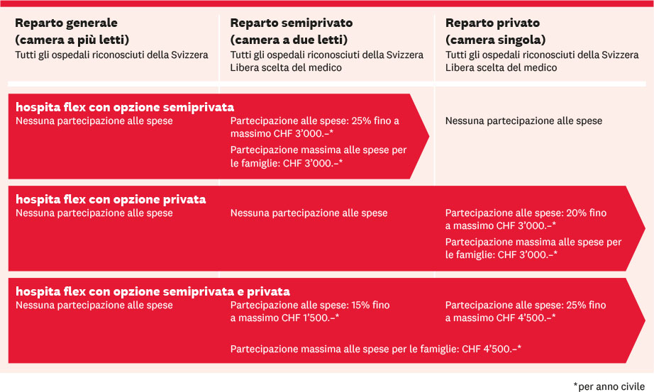 Panoramica delle varianti di hospita flex in italiano