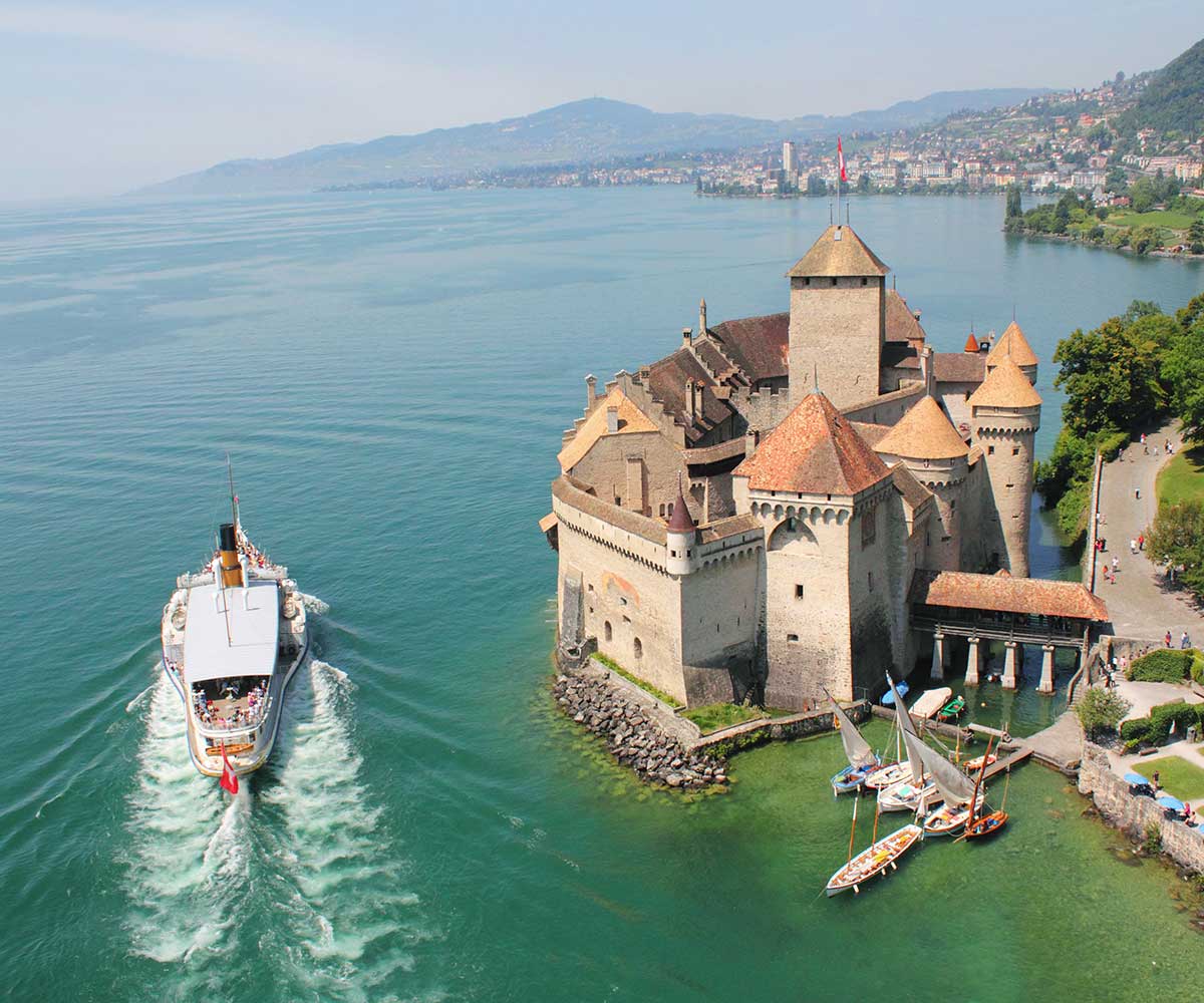 Chateau de Chillon von oben
