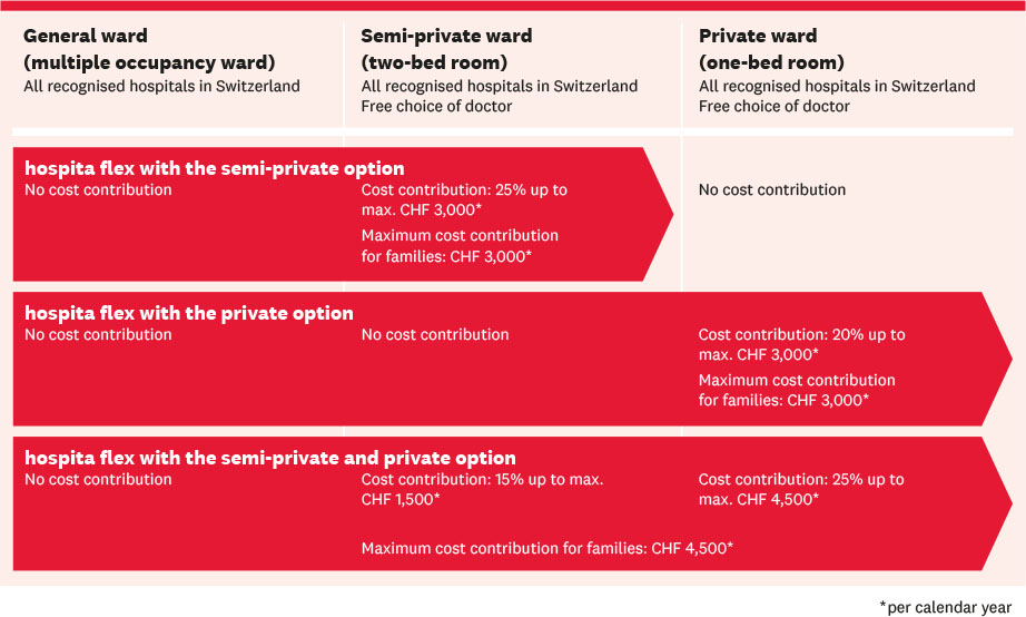 Overview of the hospita flex variants in English