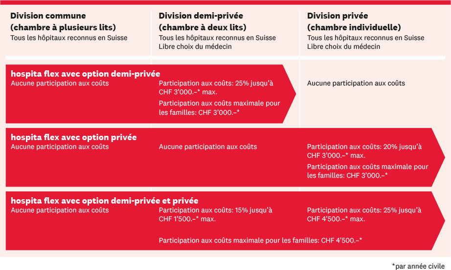 Aperçu des variantes d'hospita flex en français