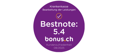 Siegel von Bonus auf Deutsch: Bestnote 5.4 im Bereich Bearbeitung der Leistungen