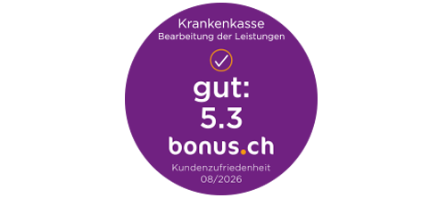 Siegel von Bonus auf Deutsch: Bestnote 5.4 im Bereich Bearbeitung der Leistungen
