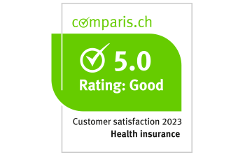Comparis label survey customer satisfaction, result 5,0 "good" for Sympany