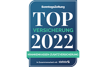 SonntagsZeitung – Top Versicherung 2022 (grosser Finanzdienstleister-Check in Zusammenarbeit mit Statista)