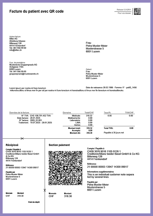 Facture TG 2026 LAMal Page 1 Section paiement