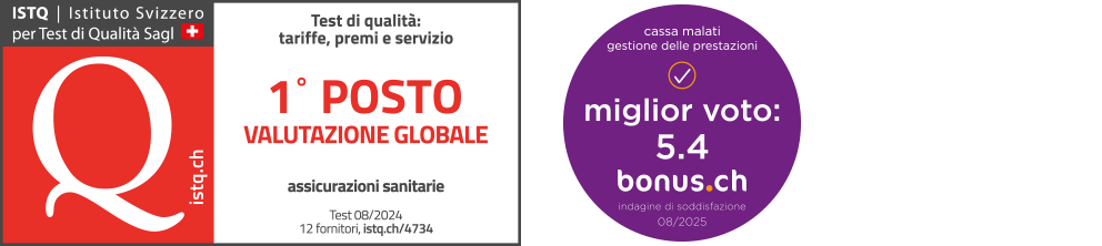 Il massimo dei voti per Sympany da bonus.ch e ISTQ